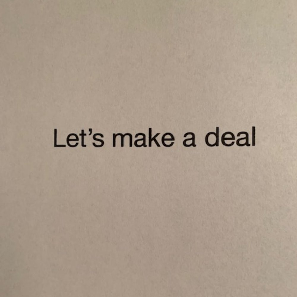Let's make a deal